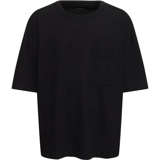 LEMAIRE t-shirt boxy fit in cotone e lino