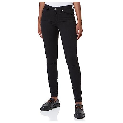 Calvin Klein Jeans mid rise skinny j20j221582 pantaloni, denim (denim black), 33w / 30l donna