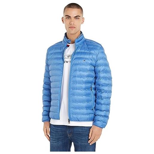 Tommy Hilfiger giacca uomo packable recycled jacket giacca da mezza stagione, blu (iconic blue), l