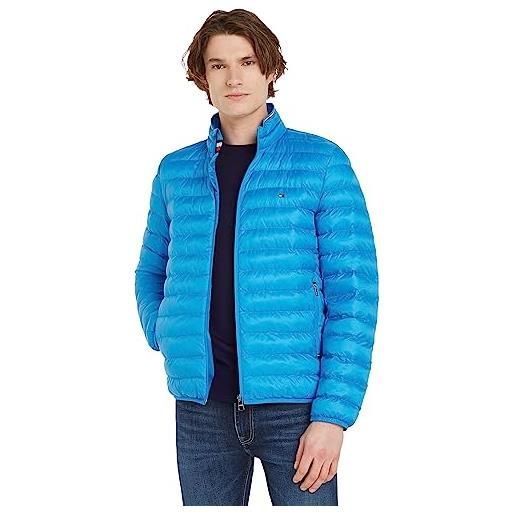 Tommy Hilfiger giacca uomo packable recycled jacket giacca da mezza stagione, blu (deep indigo), s