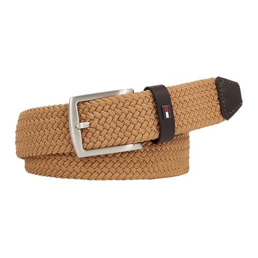 Tommy Hilfiger cintura uomo denton elastic cintura in tessuto, marrone (countryside khaki), 105