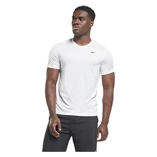 Reebok tecnologia di allenamento t-shirt, bianco, l uomo