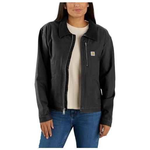 Carhartt giacca da lavoro da donna relaxed fit canvas detroit, nero , xs