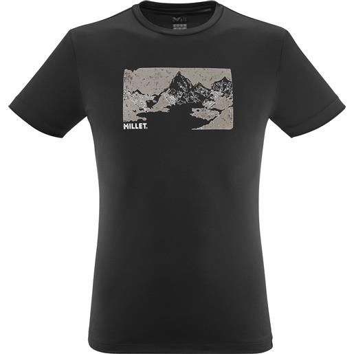 Millet - maglietta da trekking - wanaka fast tee-shirt ss m black per uomo - taglia s, m, l, xl, xxl - nero