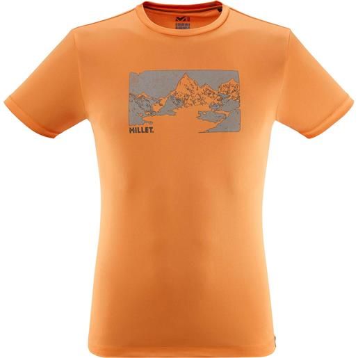 Millet - maglietta da trekking - wanaka fast tee-shirt ss m maracuja per uomo - taglia s, m, l, xl, xxl - arancione
