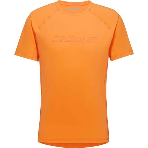 Mammut - t-shirt tecnica - selun fl t-shirt men logo tangerine per uomo - taglia s, m, l, xl - arancione