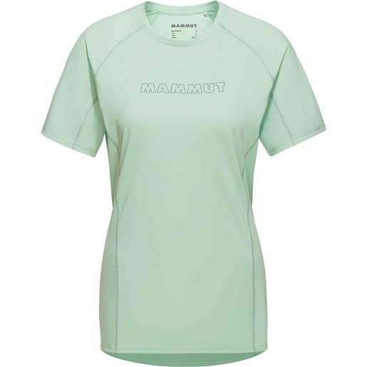 Mammut - t-shirt traspirante - selun fl t-shirt women logo neo mint per donne - taglia xs, s, m, l - verde