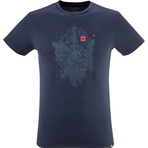Millet - maglietta da trekking - trekker tee-shirt ss m saphir per uomo - taglia s, m, l, xl, xxl - blu navy