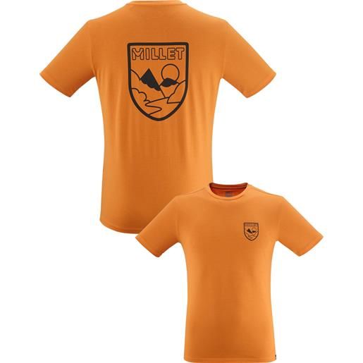 Millet - t-shirt da arrampicata - cimai print tee-shirt m maracuja per uomo in cotone - taglia s, m, l, xl - arancione