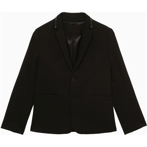 Givenchy giacca monopetto nera in misto cotone