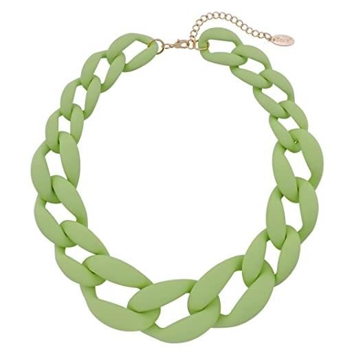 Bocar dichiarazione chunky fashion acrilico paint beads choker net chain collana per i regali delle donne (nk-10510), acrilico, nessuna pietra preziosa