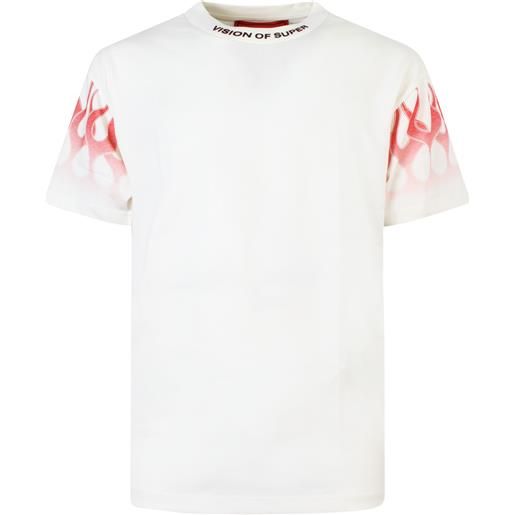 VISION OF SUPER t-shirt bianca con logo per uomo