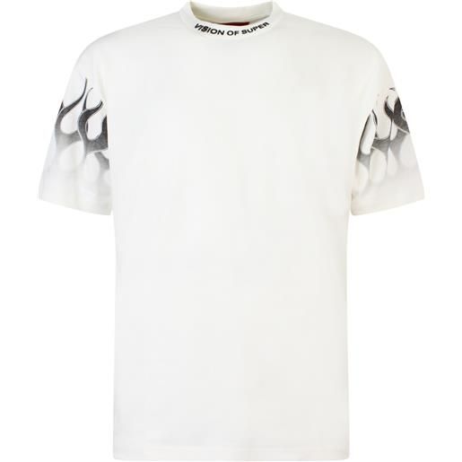 VISION OF SUPER t-shirt bianca con logo per uomo