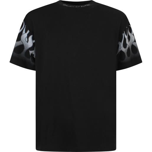 VISION OF SUPER t-shirt nera con logo per uomo