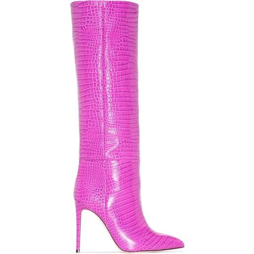 Paris Texas stivali con effetto coccodrillo - rosa
