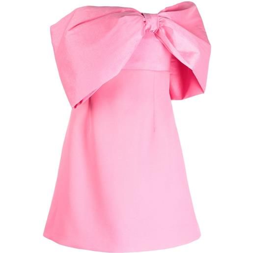Rachel Gilbert abito corto kace con fiocco - rosa