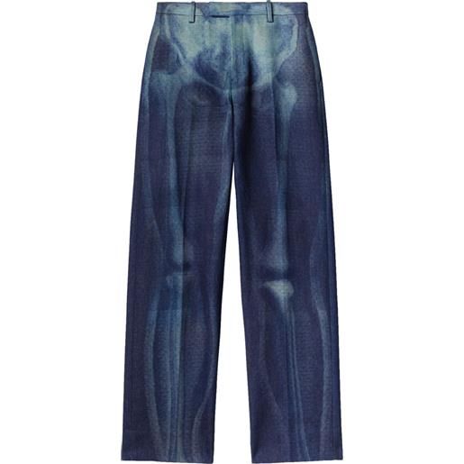 Off-White pantaloni body scan denim sartoriali - blu