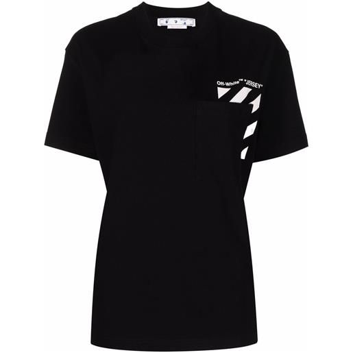 Off-White t-shirt jersey con stampa - nero