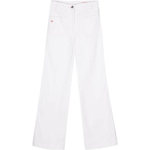 Victoria Beckham jeans alina svasati a vita alta - bianco