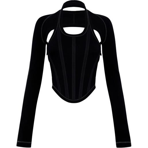 Dion Lee top modular corset - nero