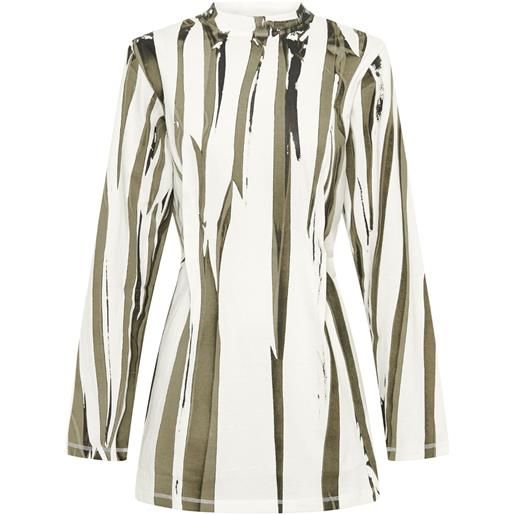 Dion Lee abito con stampa fang - bianco