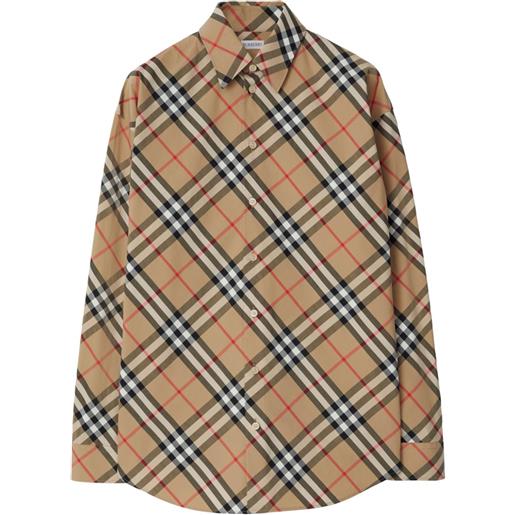 Burberry camicia a quadri - marrone