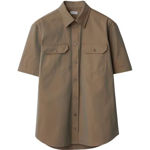 Burberry camicia con tasche - marrone