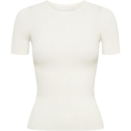 Dion Lee t-shirt a coste - bianco