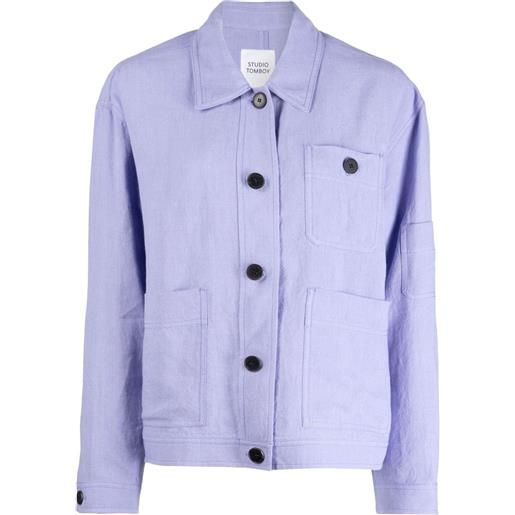 STUDIO TOMBOY giacca-camicia oversize - viola