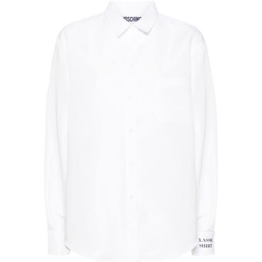 Moschino camicia con applicazione - bianco
