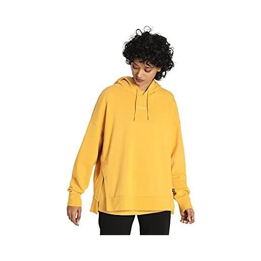PUMA her hoodie tr felpa, giallo minerale, xl donna