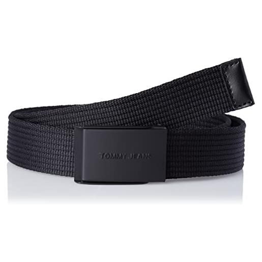 Tommy Jeans cintura uomo tjm essential cintura in tessuto, nero (black), 85