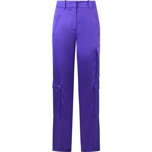 ACTUALEE pantalone viola con tasconi per donna