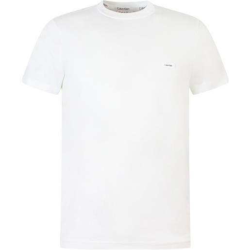 CALVIN KLEIN t-shirt bianca con mini logo per uomo