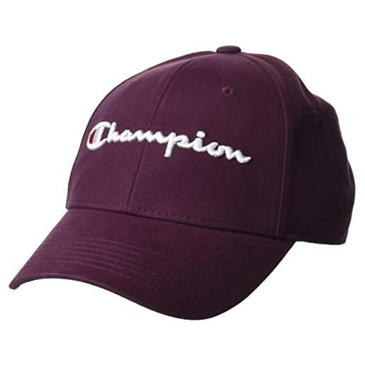 Champion berretto classico in twill da uomo con scritta cappellino da baseball, sgma castagno-590908, taglia unica