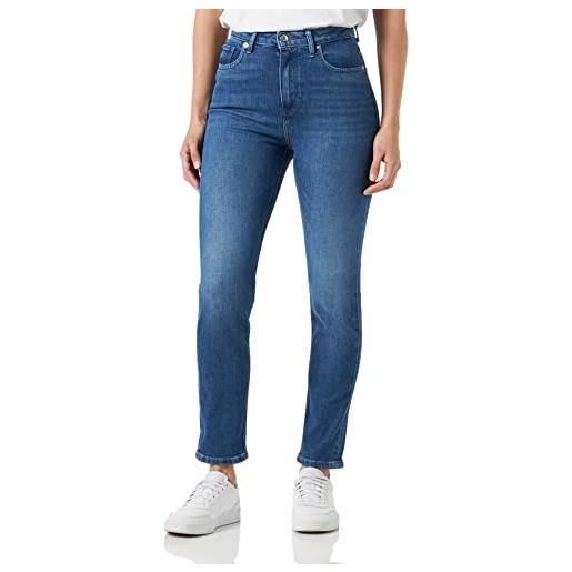 Tommy Hilfiger jeans donna slim cigarette vita alta, blu (suki), 30w / 30l