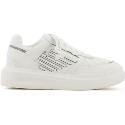 Emporio Armani sneakers con logo goffrato - bianco