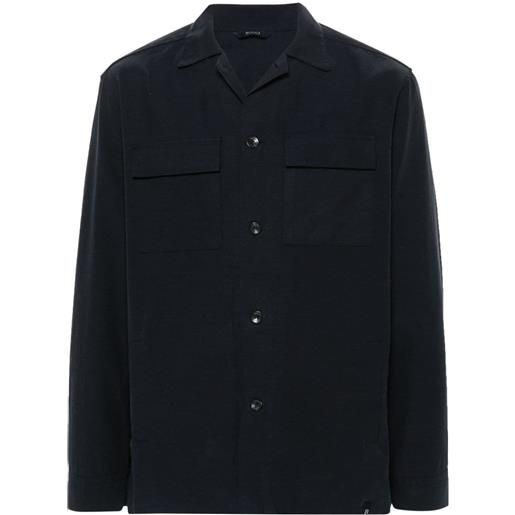 Boggi Milano giacca-camicia link - blu
