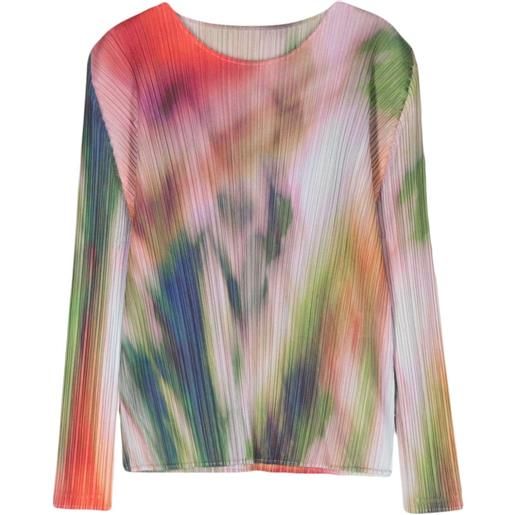 Pleats Please Issey Miyake top turnip & spinach - rosa