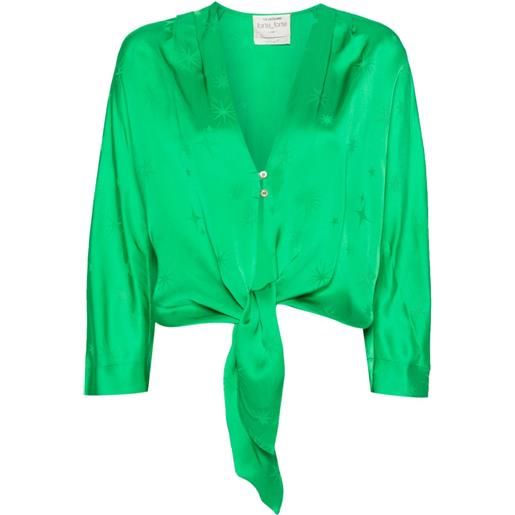 Forte Forte blusa con effetto jacquard - verde