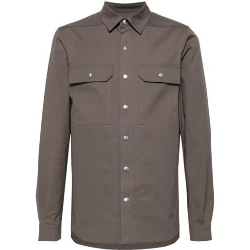 Rick Owens giacca-camicia - marrone