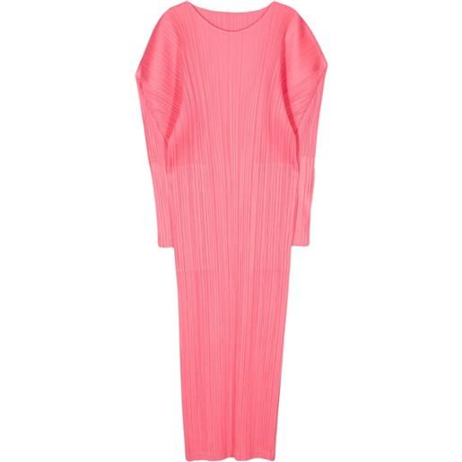 Pleats Please Issey Miyake abito february lungo - rosa