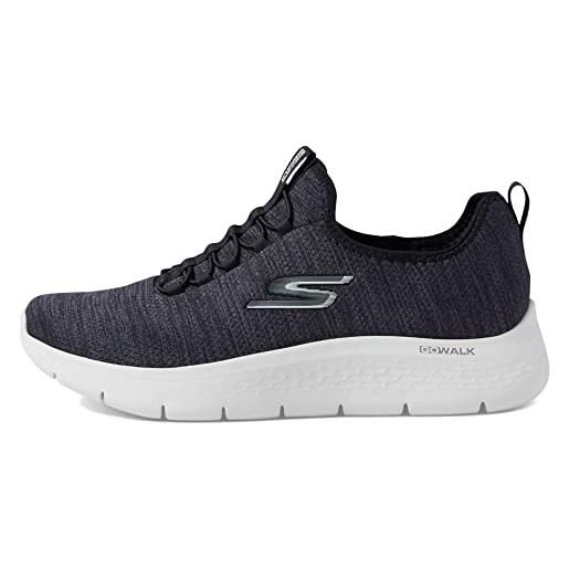 Skechers gowalk flex-athletic - scarpe da passeggio casual da uomo con schiuma raffreddata ad aria, nero/bianco 2, taglia 42, larghezza xl, nero e bianco, 44 eu