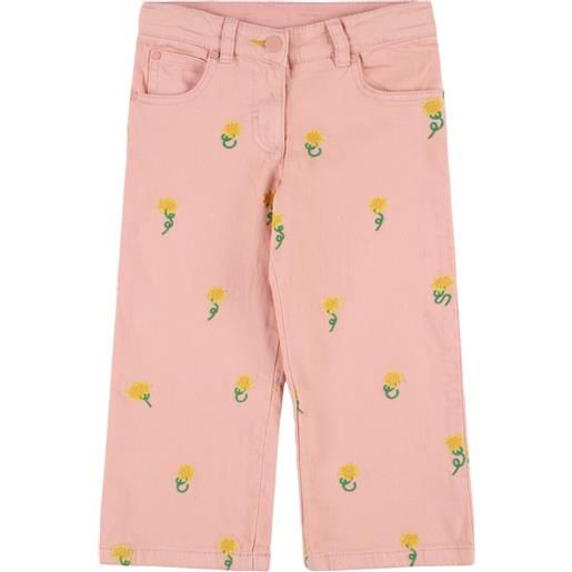 STELLA MCCARTNEY KIDS pantaloni in cotone con ricami