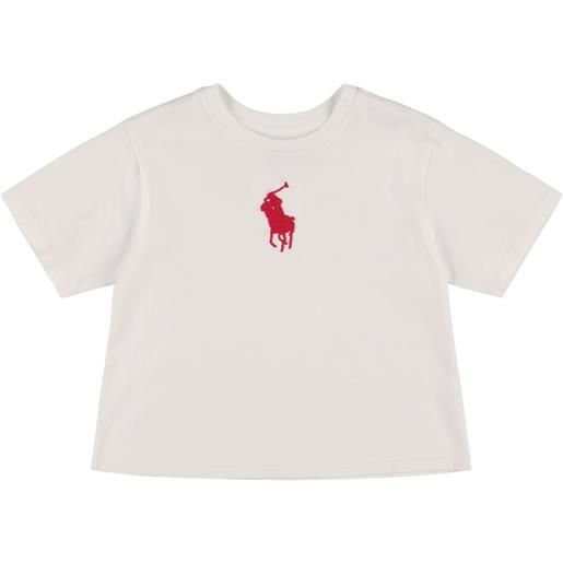 RALPH LAUREN t-shirt in jersey di cotone con logo