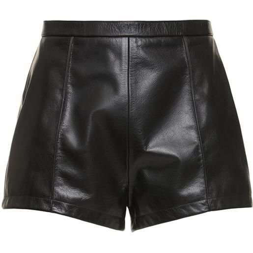 BALLY leather mini shorts