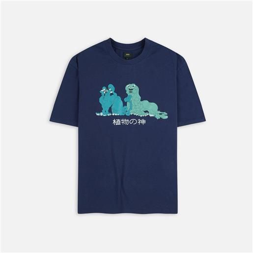 Edwin esprit de la vegetation t-shirt maritime blue uomo