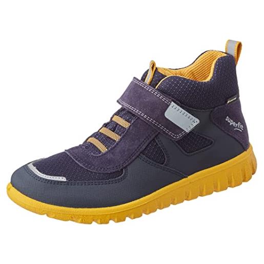 Superfit sport7 mini, scarpe da ginnastica basse, blu giallo 8020 1006196, 35 eu