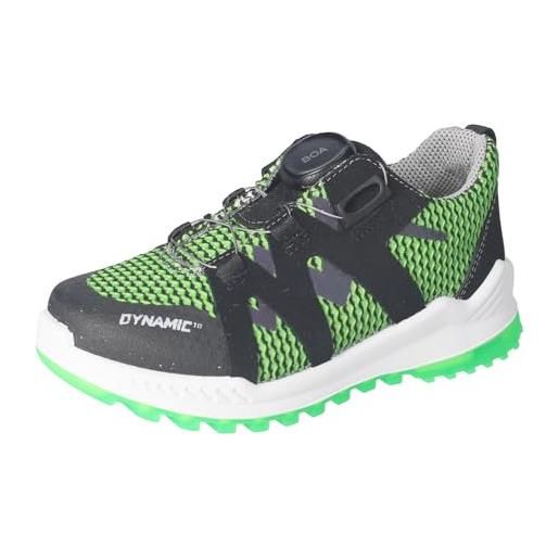 RICOSTA gamin sneakers walk, larghezza: normale, soletta rimovibile, boa, verde fluo nero 550, 40 eu