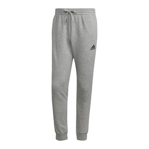 adidas regular tracksuit bottoms pantaloni da uomo, essentials fleece, dark grey heather/black, xl